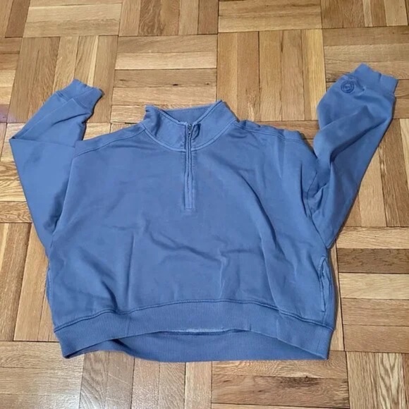 Victoria's Secret Pink 3/4 Zip Fleece in Blue - Picture 2 of 4